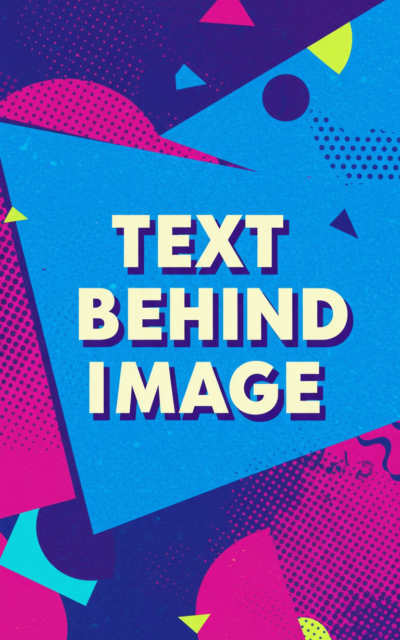 Text hinter dem Bild