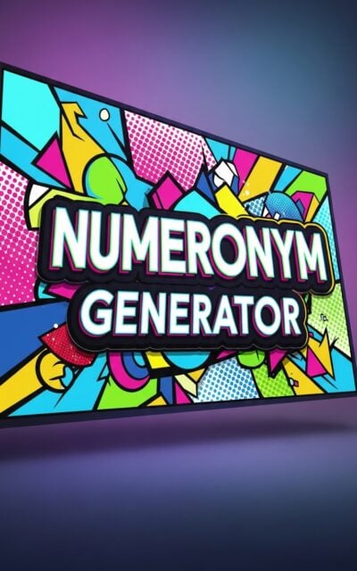 Générateur de numéronymes 1 Générateur de numéronymes